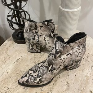Seychelles Snakeskin booties